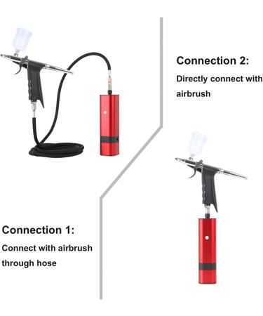 Paint Sprayer Cordless Airbrush Kit with Gravity Trigger Type Spray Gun for Art Model Body Paint Artist Makeup Nail Tattoos Cake Tools for Painting Ceilings Fences cabinets Tm80s Red B - Buy Online on SooperMarket.com