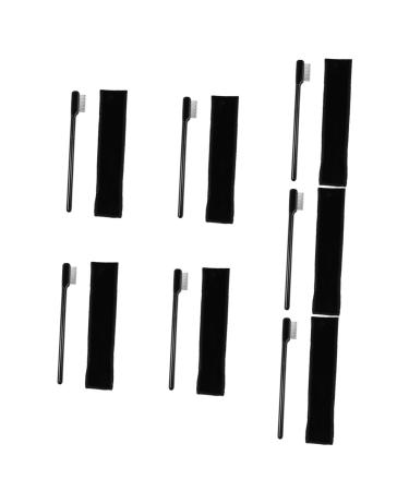 Didiseaon 7 Sets Eyelash Comb Girl Eyebrow Brush Metal Mascara Comb Practical Comb Black Metal Makeup Eyebrow Brush Comb Metal Lash Applicator Lash Tool Cloth Bag Woman Simple Beauty Tools