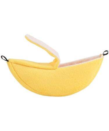 Banana Hamster Bed House Hammock Small Animal Warm Bed House Cage Nest Hamster Accessories for Sugar Glider Hamster Small Bird Pet - Buy Online on SooperMarket.com