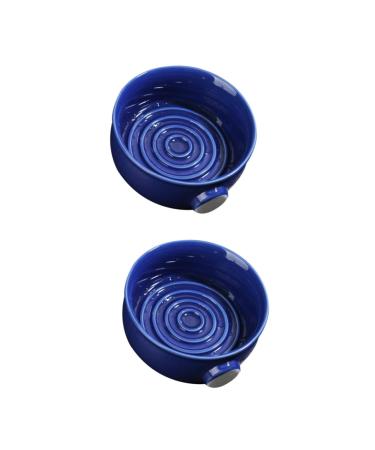 Beavorty 2 Stk Razor cup shell antique shaving shell Razor shell shell for shaving brush car razor foam shaving soap shell ceramic shaving foam shell 11.5x11.5cmx2pcs bluex2stk