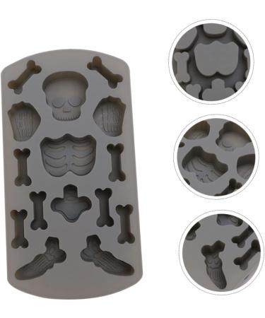 Alipis 2pcs Dessert Dark Molds Grey Bones Shape Cakes Baking Silicone Creative Skeleton Bone-Shaped Shaped - Buy Online on SooperMarket.com
