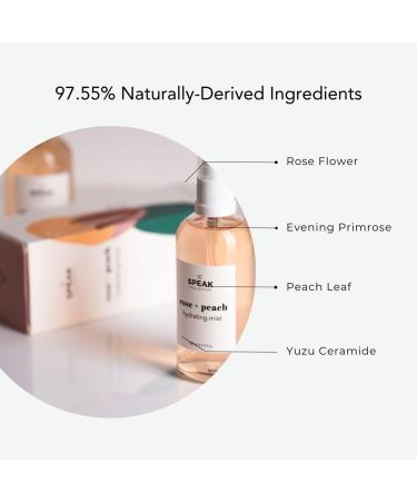 Rose + Peach Hydrating Mist - Natural Moisturizer for Sensitive Skin | 100ml | Hydrate Soften & Calm - Buy Online on SooperMarket.com