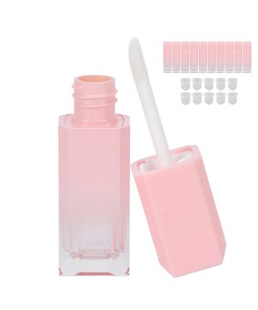 10 empty lip gloss tubes Refillable 6 ml lip-lipped bottles of pink lipstick sample container with silicone cover for girls DIY-lip samples cosmetic tool mini beauty tool for