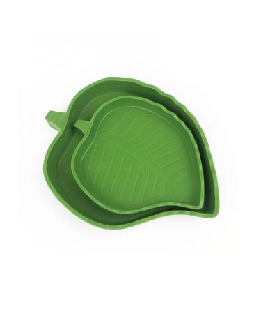 Reptile Food Water Bowls 2 Pack Tortoise Food Bowl Reptile Feeder Tortoise Water Bowl Reptile Food Water Plate Dish Plate for Crawl Pet Tortoises or Small Reptiles Drinking and Eating 2 Sizes