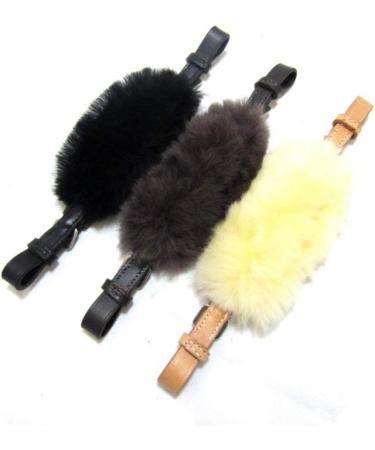 Buy PS Horse Articles - Sheepskin Padded Flower Noseband in Brown | International Shipping Available - Buy Online on SooperMarket.com