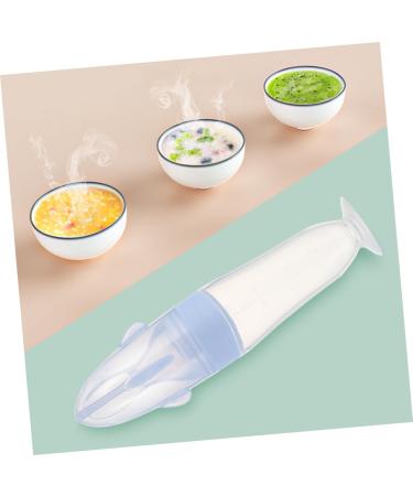 Safigle 3 Pack Silicone Squeeze Muesli Rice Cereal Feeders | Baby Grain Feeder | Durable Feeding Bottles for Infants | 21x5x5cm | Blue - Buy Online on SooperMarket.com