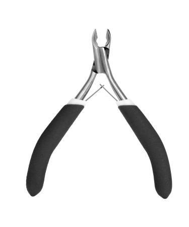 Nail cutter for strong nails nail clippers manicure tool uses stainless steel tools to cut dead skin and cuticles head clippers nail nippers(black)