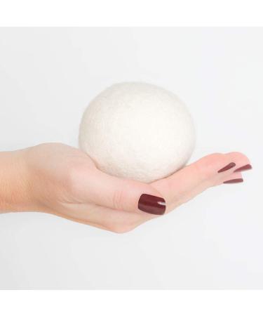 Organic Wool Dryer Balls 6-Pack - 100% Natural Fabric Softener - Extra-Large - 2 Ounces Each - Buy Online on SooperMarket.com