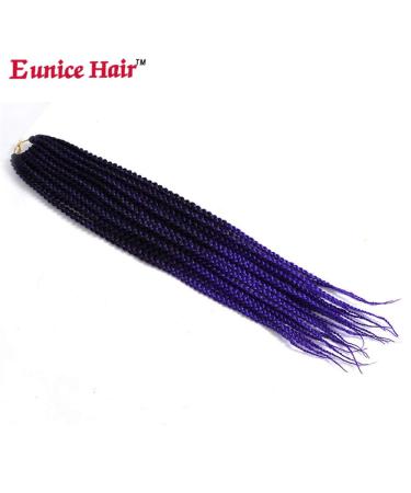 6 Packs Eunice Hair Long Braids Extensions 24 Inch - T1B/Purple Kanecalon for DIY Crochet - 100g/Pack - Buy Online on SooperMarket.com
