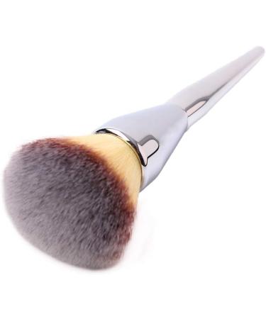 Silver Makeup Brush Foundation Flat Top Face Loose Powder Makeup Brush Silver - Buy Online on SooperMarket.com