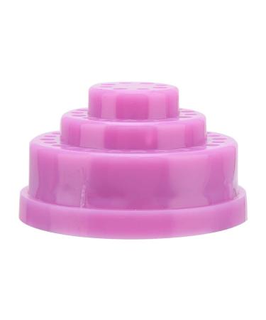 Good Insulation Nail Drill Container Nail Drill Case Salon Shop Beauty Salon Manicure Store for Home(purple)