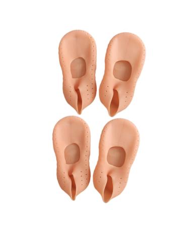 Amosfun 2 Pairs Gel Moisturizing Sleeves Heel Room Socks Height Increase Socks Silicone Moisturizing Socks Lotion Socks Plantar Inserts Lightweight Socks Foot Women's Beach Socks