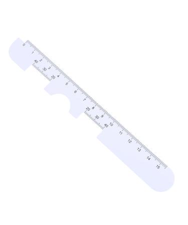 4-Piece Pupil Gap Ruler Set - White Straight Edge PD Measurement Tool for Easy Eye Distance Assessment - Buy Online on SooperMarket.com