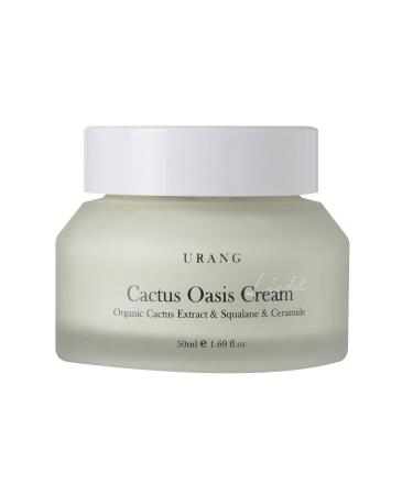 Cactus Oasis Cream | Organic Certified | Vegan | Natural Skin Barrier Lightweight Hydrating Moisturizer | Tamanu Oil & Ceramide Moisturizer | Natural Skin care for Women Men | 1.69 Oz