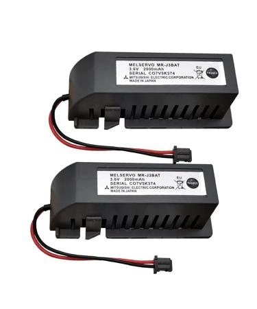 3.6V MR-J3BAT 2000mAh PLC Li-ion Battery for Mitsubishi ER6VC119A/B MELSERVO MR70(Pack of 2)