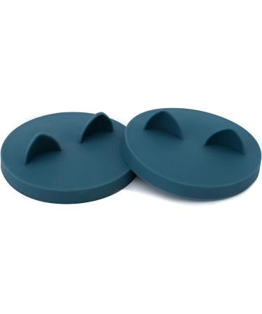 OHMO 2 Pack Dark Blue Cat Food Can Lids - Silicone Covers for 2.5 oz Cans (3 oz) | Small Size - Pet Food Can Lids - Buy Online on SooperMarket.com