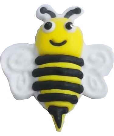 Edible Bee Decorations for Desserts (12 Pieces) - Bumble Bee Cake Topper for Desserts - Thematic Bee Party Decorations 12 Count
