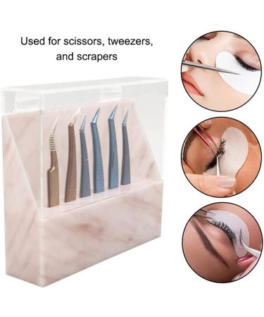 8-Hole Dust-Proof Tweezers Holder Stand for Eyelash Extensions - Pink Acrylic Display Stand Salon Organizer - Buy Online on SooperMarket.com