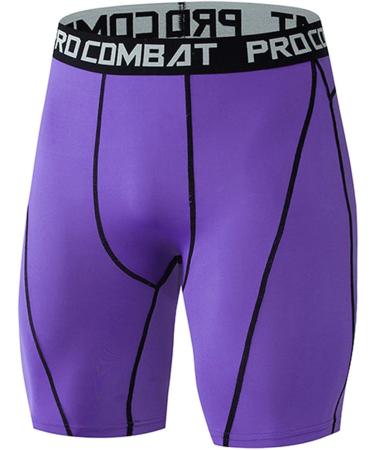 szxiten Men's Compression Workout Set - Purple, X-Large | Gym Tights & Short Sleeve Shirt | Quick Dry Base Layer Sportswear - Buy Online on SooperMarket.com