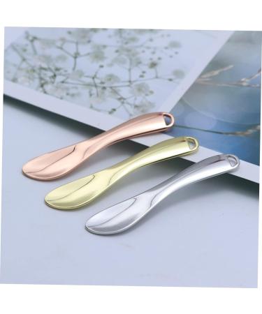 BELLIFFY 5pcs Cosmetic Beauty Spoon Face Cream Applicator Makeup Spatulas Small Eye Cream Zinc Alloy Golden 6.5X1.3X0.3CM Golden - Buy Online on SooperMarket.com