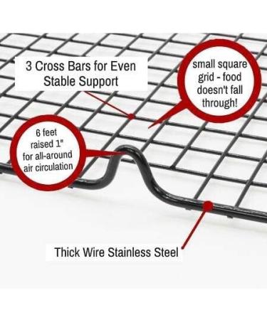 Nonstick Metal Cake Cooling Rack 10x11 - Rust-Proof Baking Tool - Buy Online on SooperMarket.com