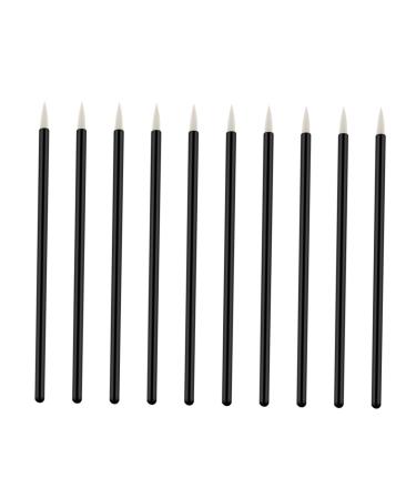 Mikinona 100pcs Disposable Eyeliner Tools Eyebrow Brush Eyeliner Brush Applicator Liquid Makeup Eye Makeup Eye Liner Applicator Eyeliner Liquid Brush White Lipstick Cosmetic 10X0.5X0.5cm White