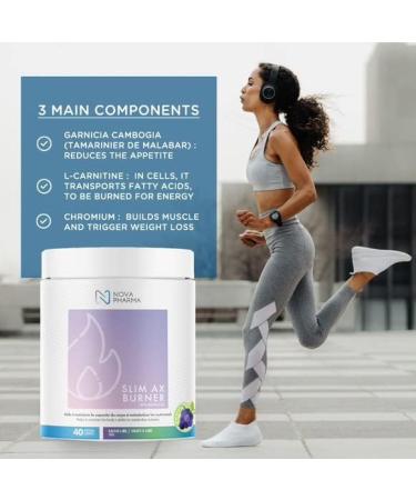Nova Pharma Pre Workout Powder - Garcinia Cambogia - L Carnitine Supplement - Chromium Supplement - 40 Servings (Grape and Lime) - Buy Online on SooperMarket.com
