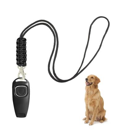HGOCAHUZI Dog Training Clickers Dog Whistle Pet Clicker 2-in-1 Trainer Practical Pet Training Tools with Lanyard for Dogs Cats Birds Puppy Training