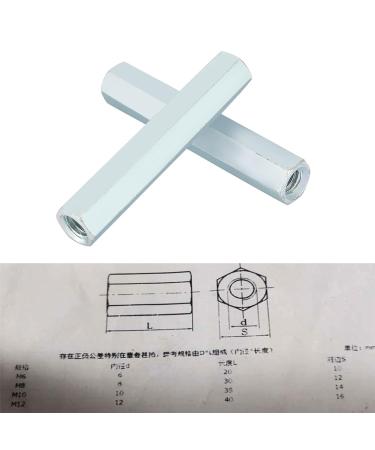 DEWIN Coupling Nuts 2Pcs M8 X 66 Hex Coupling Nut Hex Standoff Threaded Rod Connector for Communication Equipment - Buy Online on SooperMarket.com