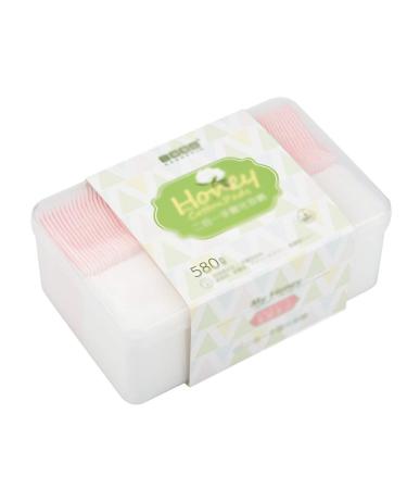 Portable Cleansing Cotton Finger Sleeve Design Ultra-thin Combination 580pcs Cotton Pad Puff Daily Tools White Pink Daily Makeup Cotton Pad Soft Comfortable (Color : A)