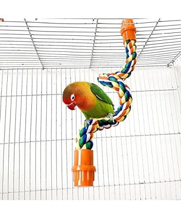 Yunmoxiao Pet Bird Parrot Colorful Cotton Standing Rope Perch Bird Climbing Parrot Stand Toys Bird Perch- Cage Rope for Parrot/Parakeet/Cockatiel Bungee Toys 40CM (16 Inch) - Buy Online on SooperMarket.com