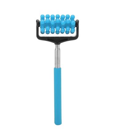 Back handle massager adjustable telescopic back scratch pain relief sore muscles tools for men and women household (blue)