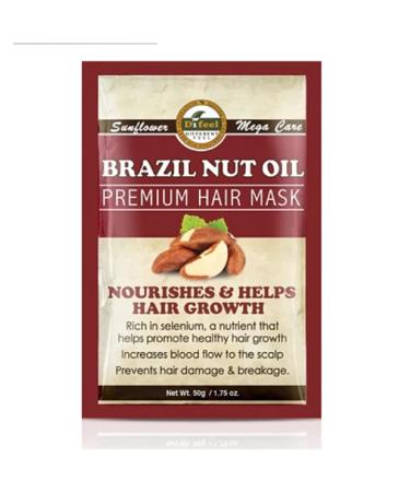 Difeel Premium Hair Mask Brazil Nut Oil 1.75 oz Packets (6-PACK)