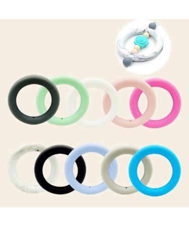 Yuanshenortey 5Pcs 65mm Silicone Teething Toys - DIY Baby Chewable Nursing Shower Gifts | International Shipping Available - Buy Online on SooperMarket.com