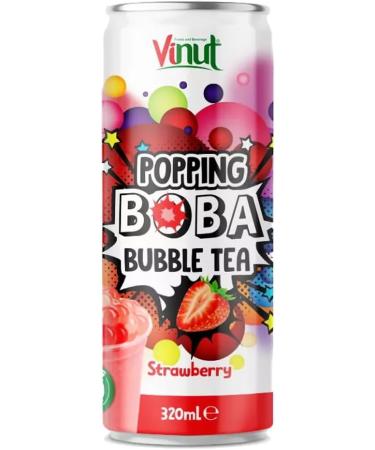 Vinut Popping Bubble Tea 320ml Variety Pack - Natural Fruit Flavours Antioxidant-Rich Ready to Drink - Strawberry Peach Mango Lychee 4 Mixed Packs - Buy Online on SooperMarket.com