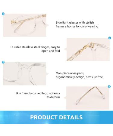 Shop Firmoo Blue Light Glasses - Anti Eye Fatigue UV Protective Round Design for Men & Women - Purple 0.0x Clear Violet - Buy Online on SooperMarket.com