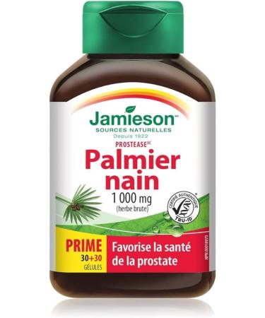 Jamieson Prostease Saw Palmetto 1 000 mg Dry Herbs & Omega-3 Select 1 000 mg Saw Palmetto+ Omega-3 200 Count (Pack of 1) - Buy Online on SooperMarket.com