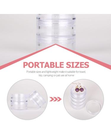 minkissy 3 Sets Eye Cream Box Stackable Clear Plastic Organizer Round Small Cream Jars Makeup Samples Jar Beauty Products Jar Cosmetics Holding Jars Makeup Cream Container Travel Leakproof 6.5x3.7cm Transparent - Buy Online on SooperMarket.com