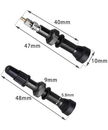 Shop Sioppkik 2-Piece Village Bicycle Tubeless Presta Aluminum Alloy Valve - 54mm for Street & MTB Tires - Black - Buy Online on SooperMarket.com