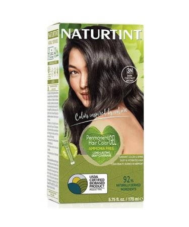 Naturtint 3N Dark Chestnut Brown Permanent Hair Color - 5.6 fl oz (165 ml) | Organic & Ammonia-Free - Buy Online on SooperMarket.com