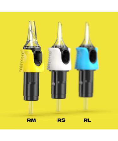 STIGMA Finger Ledge Tattoo Cartridge Needles #12(14RS) Round Shader 0.35mm - 16Pcs | Rotary Tattoo Machine Cartridges - Buy Online on SooperMarket.com