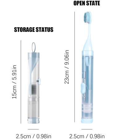 VISIBLURRY Travel Toothbrush Set - Foldable & Comfortable Tooth Cleaning Solution | Perfect for Excursions Camping & Business Trips - Buy Online on SooperMarket.com