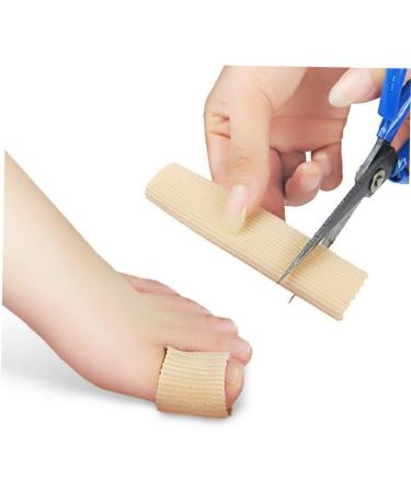 Healeved 2pcs Toe Cushion Tube Set - Toe Pad & Sleeve Protectors for Toes Care in Khaki Foam & Silicone Gel - Buy Online on SooperMarket.com