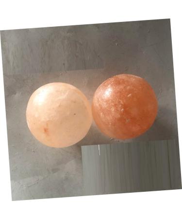 FRCOLOR Himalayan Salt Massage Balls - 2 Pcs Natural Crystal Soap Stone for Wellness & Relaxation - Buy Online on SooperMarket.com