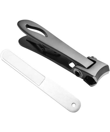 Nail Clippers with File Nail Clippers Set Fingernail Cutter | Professional Heavy Duty Precision Stainless Steel Nail Clippers with Nail File for Stunning Nails Home and Travel Black - Buy Online on SooperMarket.com