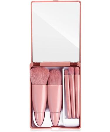 kawehiop 5 Pieces Makeup Brushes Plastic Handle with Mirror Powder Foundation Beauty Make Up Soft Brush Beginner Cosmetics - Buy Online on SooperMarket.com