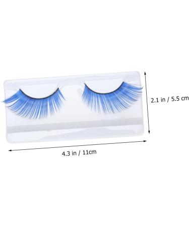ABOOFAN 2 Pairs Blue Long Eyelashes Halloween Fake Lashes Makeup Long Fake Eyelashes Halloween Artificial Eyelashes Halloween Makeup Eyelashes Cosplay Miss False Eyelashes - Buy Online on SooperMarket.com