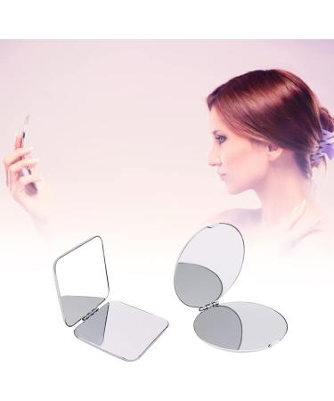 Folding Pocket Mirror Portable Makeup Mirror Stainless Steel Cosmetic Mirror Double Sided Square Mirror for Handbag Purse Pocket Compact - Buy Online on SooperMarket.com