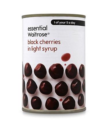 Essential Waitrose Black Cherries in Light Syrup 425g