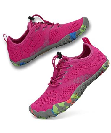 SAGUARO Kids Boys Water Shoes Girls Minimalist Barefoot Outdoor Swim Pool Aqua Beach 9.5 Toddler 25 Pink Rose